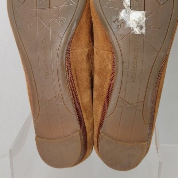 Franco Sarto® Amber™ Capped-Toe Brown Suede Ballet Flats Women's Size US 7.5 - Picture 13 of 16